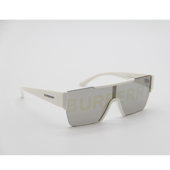 NEW BURBERRY BE4291 3007/H UNISEX SHIELD SUNGLASSES BURBERRY BE4291 WHITE - Picture 8 of 13